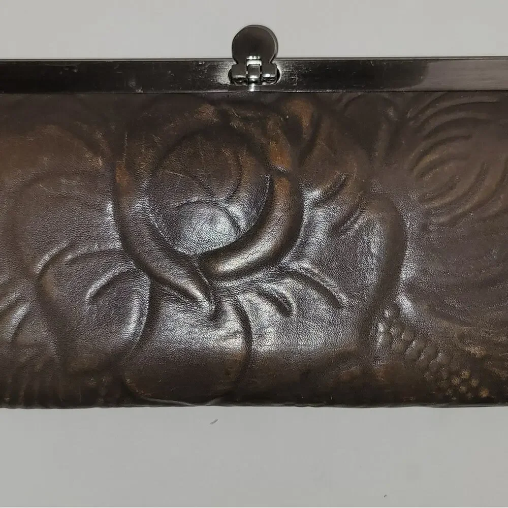Patricia Nash Embossed Brown leather Wallet